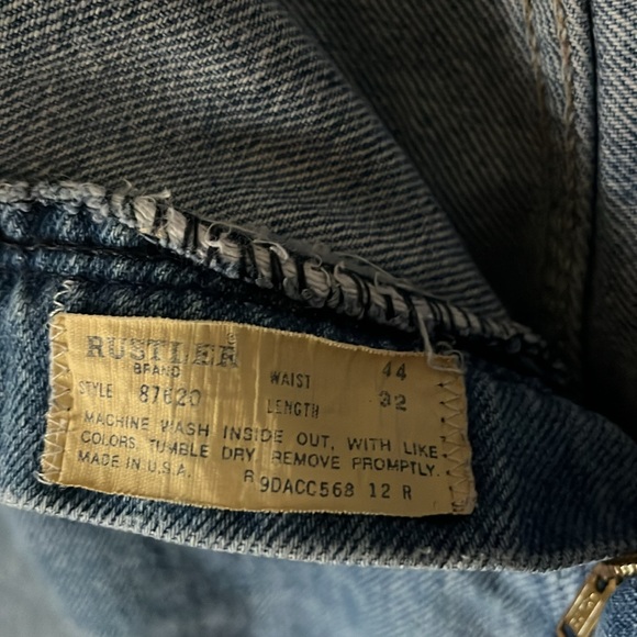 Vintage rustler jeans size 44x32 - Picture 3 of 3